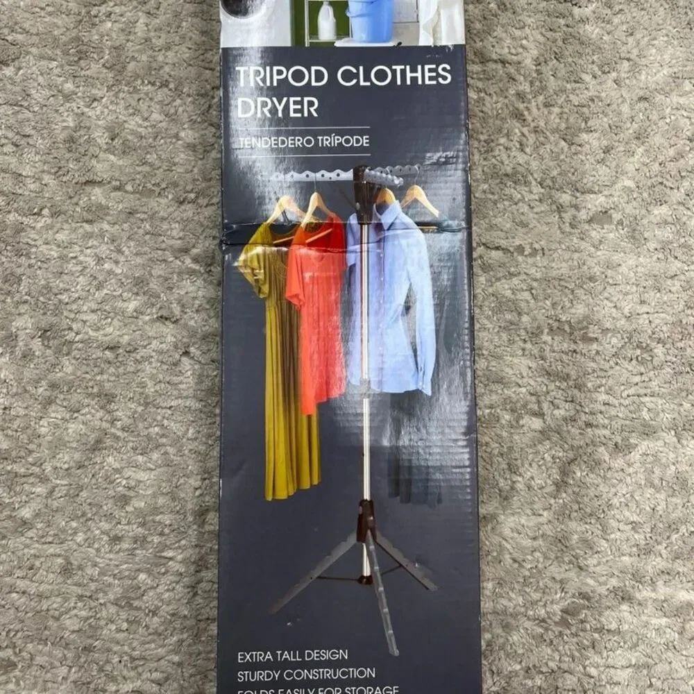 NWB Easy Home Space Saving Foldable Drying Rack Tall Tripod Clothes Dryer Stand